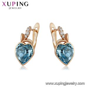 99070 xuping di modo di disegno del cuore della vite prigioniera <span class=keywords><strong>orecchini</strong></span> per i regali della ragazza cristalli - Product Image 3