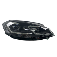 Phare avant à LED noir pour Volkswagen Golf 7.5 R 2018-2021, double lentille, DRL de type C, 6000K, composant d'éclairage avant de voiture