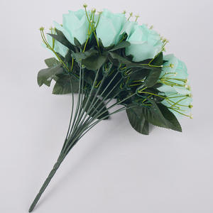Gros <span class=keywords><strong>fait</strong></span> à la <span class=keywords><strong>main</strong></span> 18 grand <span class=keywords><strong>bouquet</strong></span> de roses coréennes fleurs en soie artificielles pour mariage salon décor <span class=keywords><strong>cils</strong></span> outils inclus - Product Image 3