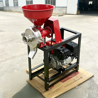 Moulin à farine portable à essence avec séparateur de son pour le blé, le maïs et le traitement des céréales pour petites exploitations agricoles