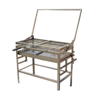 Grill à charbon rotatif en acier inoxydable 304 personnalisé OEM, barbecue double panier rotatif à 180°, grils professionnels d'extérieur, vente en gros