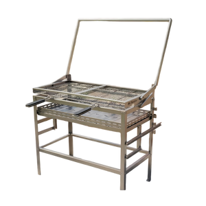Grill à <span class=keywords><strong>charbon</strong></span> rotatif en acier inoxydable 304 personnalisé OEM, barbecue double panier rotatif à 180°, grils professionnels d'extérieur, vente en gros - Product Image 1