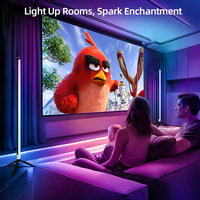Rêve couleur Lampadaire Décoration De La Maison Smart Coin De Lumière Au Sol Télécommande LED RGB Lampadaire pour la chambre intérieure