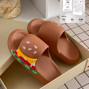 XIXITIAO - Claquettes amusantes pour la famille, hamburger, assorties pour les <span class=keywords><strong>parents</strong></span> et les enfants, en EVA, antidérapantes, semelle épaisse, pour l'intérieur et l'extérieur - Product Image 5