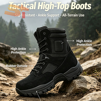 Bottes tactiques en cuir Sike, imperméables, pour la randonnée en plein air, bottes tactiques pour hommes