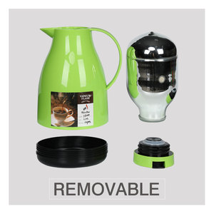 Belle carafe isotherme à eau chaude en plastique, cafetière thermos - Product Image 6