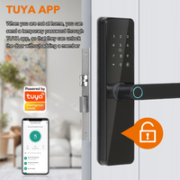 Manija de Puerta con Cerradura Inteligente Electrónica, Lector de Huellas Dactilares, Tarjeta Digital, Control por Aplicación Tuya, Fabricante de Cerraduras Inteligentes