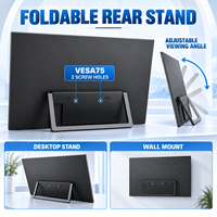 Moniteur portable 21,5 pouces FHD IPS double Type C pour le télétravail, les voyages d'affaires et le gaming