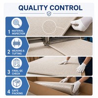 Tapis en faux sisal pour salon, tapis de zone personnalisé marron camel à texture tissée, antidérapant, durable, lavable en machine, tapis de sol