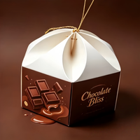 Boîte à dessert personnalisée avec séparateurs et insert pour sauce, boîte cadeau semi-ronde pour boulangerie, en-cas, pâtisserie, boîte en papier pyramidale