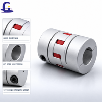 Accouplement flexible à mâchoires en aluminium à couple élevé, type à serrage, pour moteur servo CNC, moteur pas à pas et vis à billes, en stock