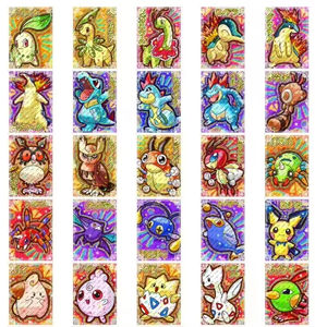 Nouvelles cartes métalliques carrées d'art de bande dessinée Pokémon, collection limitée rare <span class=keywords><strong>Pikachu</strong></span> Gengar Eevee, jouets pour enfants, cadeaux - Product Image 2