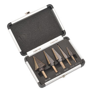 Customized 5pc Black Yellow Pagoda Triangular Shank Straight Flute Imperial Step <b>Drill</b> <b>Bit</b> Tool Set Electric <b>Drill</b> <b>Bit</b> - Product Image 1