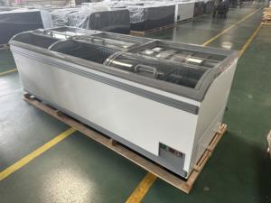 Kenkuhl arriba y abajo isla deslizante gran cofre congelador refrigerador supermercado comercial carne enfriador escaparate - Product Image 4