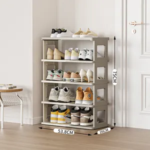 HAIXIN aggiornato facile installazione scarpiere Organizer in plastica pieghevole salvaspazio scarpe Stand edizione estesa