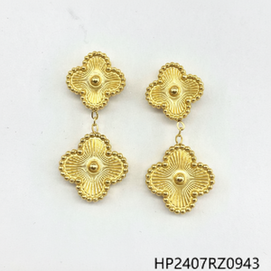 Set di Gioielli da Sposa all'Ingrosso in Acciaio Inossidabile Placcato Oro per Donna: Anello, Bracciale, Collana e Orecchini - Product Image 1