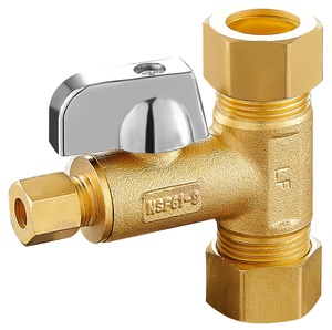 Robinet à <span class=keywords><strong>double</strong></span> <span class=keywords><strong>sortie</strong></span> à 1/4 de tour sans plomb de haute qualité pour applications de plomberie - Product Image 1