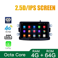 Pour RENAULT Duster 2012-2016 Radio Headunit Device Double 2 Din Quad Octa-Core Android Voiture Stéréo GPS Navigation Carplay