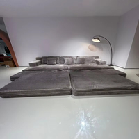 Canapé de sol modulaire Cloud Couc à assise extra profonde, faible MOQ, emballé sous vide pour l'expédition internationale