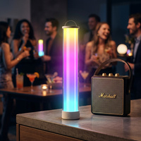 Lámpara de Mesa Inalámbrica RGBIC, Luz Ambiental Inalámbrica con Control Remoto por Aplicación, Sincronización Musical y Batería de 3600 mAh para Compradores Minoristas