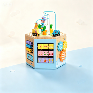 Point de départ 2025 – Jouets sensoriels Montessori en gros, animaux en bois pour bébés, jeux de labyrinthe à perles, abaque éducatif pour l'apprentissage des mathématiques - Product Image 1