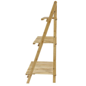 Multi-tiered indoor/outdoor flower <b>stand</b> for balconies, floor-standing, outdoor use, wooden flower <b>pot</b> rack, hanging plant - Product Image 3