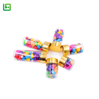 Tube en verre de 30 mm de diamètre, 40 mm de hauteur, 10 ml, 15 ml, 20 ml, 25 ml, 30 ml, 40 ml, 50 ml, 60 ml, 80 ml, 100 ml, emballage avec bouchon en métal doré