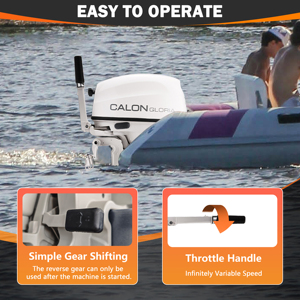 Nouveau moteur Calon T20 2 temps 20 CV 326 cm³ 2 cylindres essence pour bateau, refroidissement par eau, allumage CDI, kayak, canoë - Product Image 2