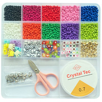 Kit de Fabricación de Joyas para Mujer, Cuentas de Vidrio con Accesorios para Hacer Aretes, Collares y Pulseras