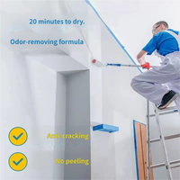 Peinture émulsion universelle pour murs intérieurs, résistante à 20 000 essuies, sans rénovation, revêtement pour maison rustique auto-construite, fût de 25 kg, alcaline