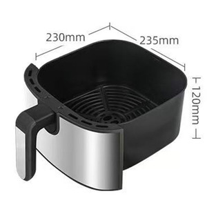 Freidora de Aire de Gran Capacidad de 6L, Freidora de Acero Inoxidable, Freidora de Aire Inteligente Multifuncional con Pantalla Táctil, Freidora de Aire de Doble Cesta - Product Image 1