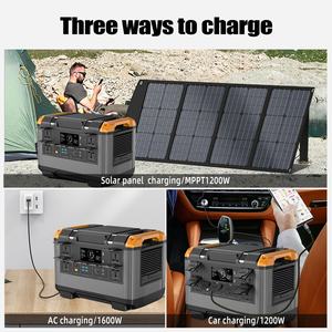 BIGINVERTER 2400W 2Kwh สถานีไฟฟ้าพกพา 4 ช่องเสียบ AC รองรับการชาร์จเร็วด้วยพลังงานแสงอาทิตย์ สำหรับการตั้งแคมป์กลางแจ้ง ปิกนิก และใช้ในสถานที่ตั้งแคมป์ - Product Image 3