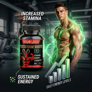 Integratori Naturali per Aumentare il Testosterone, Miglioratori di Resistenza e Forza, Etichetta Privata Personalizzata, 60 Capsule - Product Image 1