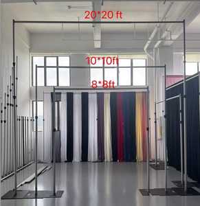 10ftx10f negro blanco telón de fondo cortinas boda telón de fondo para boda evento Fiesta - Product Image 3