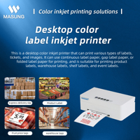 Imprimante d'étiquettes couleur commerciale MASUNG MMF-D4, machine d'impression jet d'encre CMY pour étiquettes de produits personnalisées, impression à la demande en petites séries