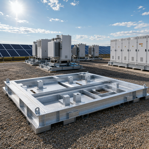 Base de Inversor Solar Central Soldada, Galvanizada en Caliente, Acero Inoxidable Q235/Q345/Q355, Acero al Carbono, OEM/ODM, SGS ISO 9001 - Product Image 1
