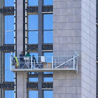 Plateforme suspendue galvanisée ZLP800 de 7,5 m, élévateur de chantier, échafaudage suspendu, capacité de charge de 800 kg, certifiée CE pour ponts