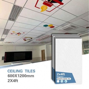 Decoración <span class=keywords><strong>de</strong></span> Interiores, Placas <span class=keywords><strong>de</strong></span> Techo <span class=keywords><strong>de</strong></span> Yeso Laminadas con PVC, Placas Acústicas para Techo Falso - Product Image 3