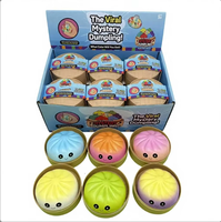 12 pièces/boîte – Jouet Squishy Créatif en Forme de Dumpling – Boîte Mystère Virale – Balle Anti-Stress à Remontée Lente et Douce pour Enfants et Adultes