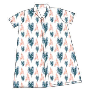 Ventes en gros de robes d'été pour <span class=keywords><strong>maman</strong></span> <span class=keywords><strong>et</strong></span> <span class=keywords><strong>moi</strong></span>, manches courtes, longueur genoux, imprimé floral hawaïen personnalisé, robes pour filles <span class=keywords><strong>et</strong></span> femmes - Product Image 4