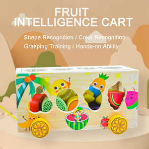 लकड़ी का यातायात और फल बुद्धि गाड़ी खिलौना-बच्चों के लिए प्रारंभिक शिक्षा भवन ब्लॉक संज्ञानात्मक विकास और मोटर कौशल वृद्धि - Product Image 1