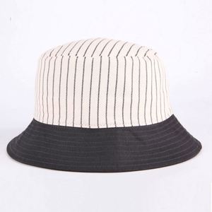หมวกบักเก็ตปักลายการ์ตูนสไตล์วินเทจผ้ากำมะหยี่คอตตอนแบบยูนิเซ็กซ์  ลายทาง  กันแดด  ใส่ได้ทุกวัน - Product Image 6