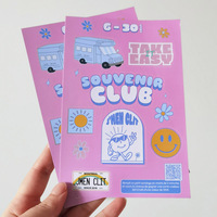 Imperméable À L'eau Brillant Vinyle Étiquette Vinyle Autocollant Mignon Anime Dessin Animé Baiser Coupe Autocollant Feuille Pour Les Décorations