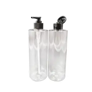 हैंड वॉश लोशन पंप 16oz कस्टम पारदर्शी प्लास्टिक बॉडी के लिए शैम्पू बोतल 500 मिलीलीटर साबुन डिस्पेंसर