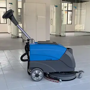 Shopping Mall Cordless Walk Behind Scrubbing Machine Floor Scrubber