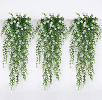 Vigne artificielle Vcare en lierre vert résistant aux UV pour décoration murale de mariage, extérieur et maison - Vente en gros