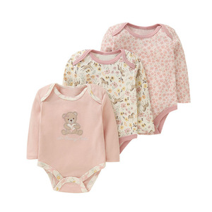 Mameluco de Manga Larga para Bebé, con Estampados Lindos, Transpirable, de Algodón, con Cierre de Broches, Ropa para Recién <span class=keywords><strong>Nacidos</strong></span> de 0 a 9 Meses, Mameluco Personalizado para Bebé - Product Image 4