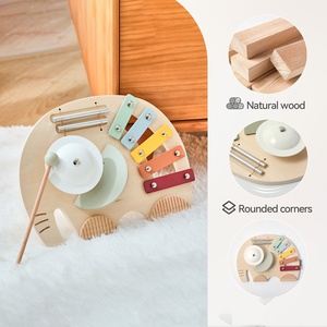 Xylophone en bois multifonctionnel en forme d'éléphant, instrument de musique avec maillet, touches multicolores et cloche, idéal pour l'éducation - Vente en gros à chaud - Product Image 2