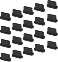 Noir TPU PE Type C USB Anti-Poussière Plug Accessoires de Téléphone Portable Chargeur Port Bouchon En Plastique Couverture