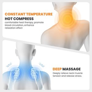 Almohada Masajeadora 3 en 1 para Estiramiento de Cuello Alivio del Dolor de Tejido Profundo y Corrector de Joroba Cervical con Calefacción para Tracción - Product Image 3